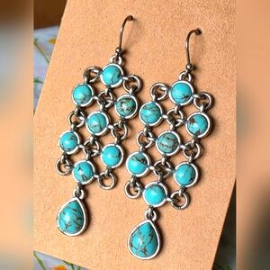 ✨️ Turquoise Silver Dangle Earrings ✨️